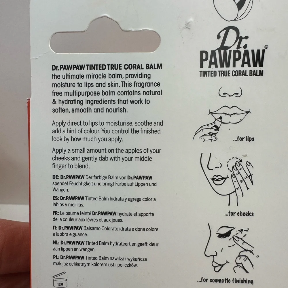 Dr. PawPaw Coral Tinted Balm For Lips & Cheeks